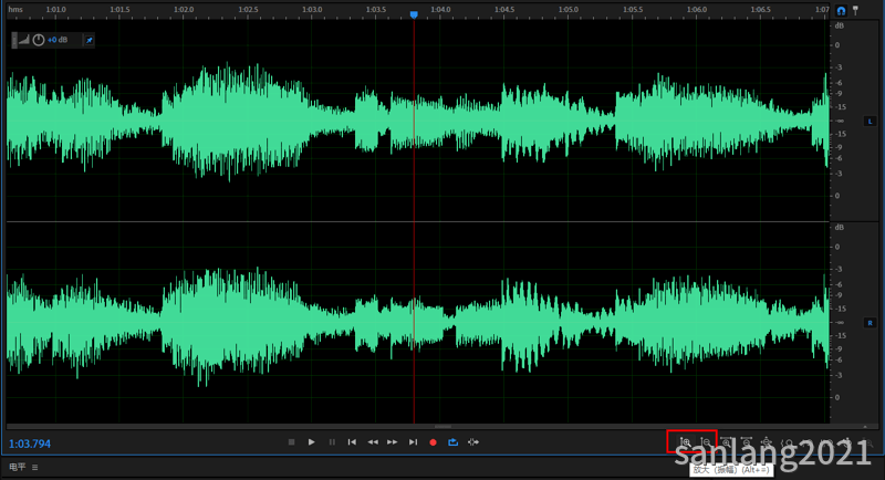 audition放大或缩小振幅图标