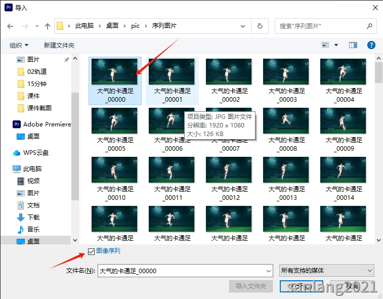premier导入图像序列