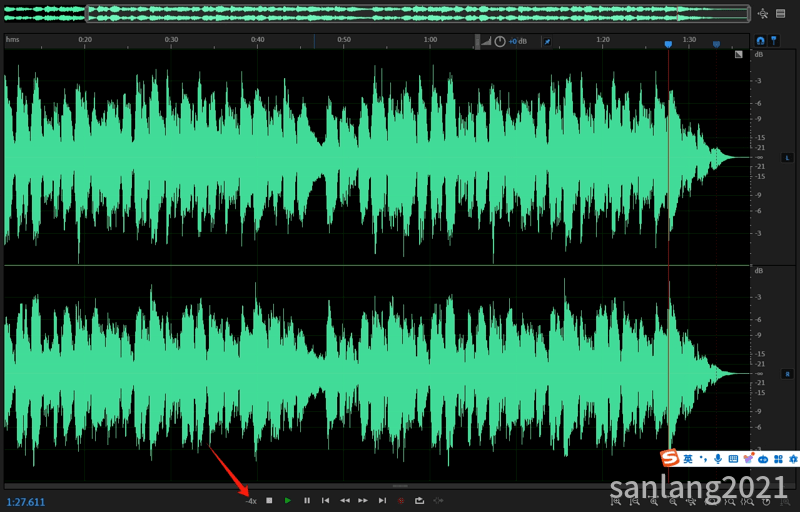 audition倍速倒放音频