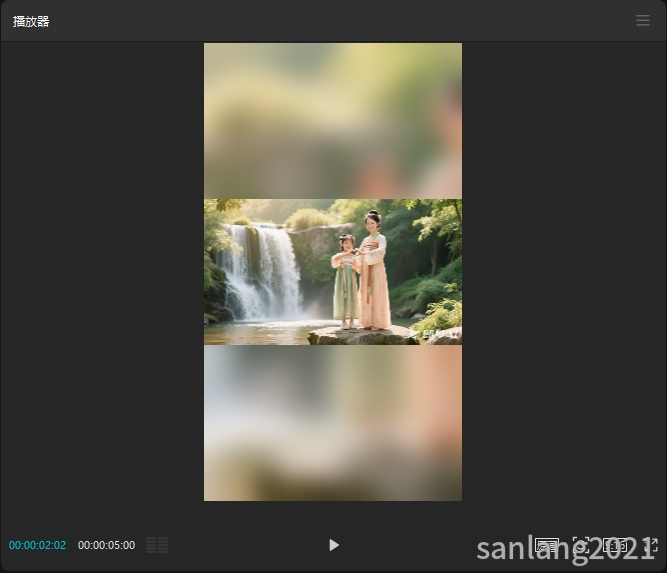 剪映背景模糊效果