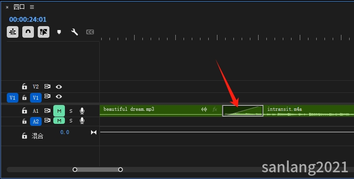 pr音频过渡只能添加在一个素材里 pr音频过渡只能添加在一个素材里