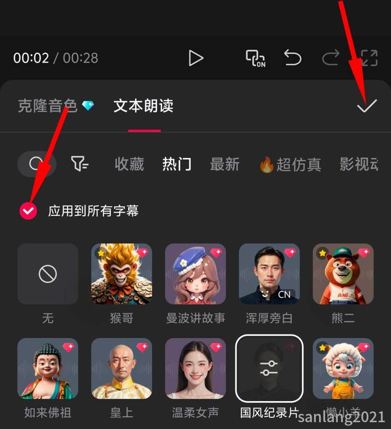 应用到所有字幕 应用到所有字幕