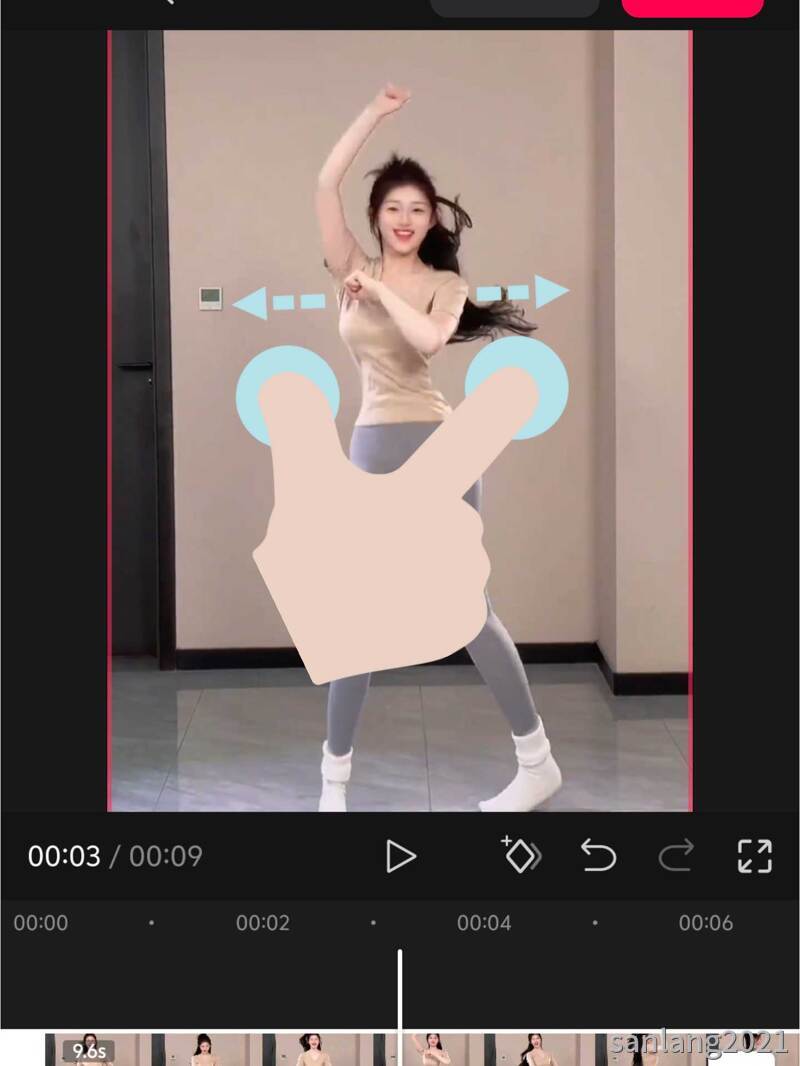 播放器中放大素材