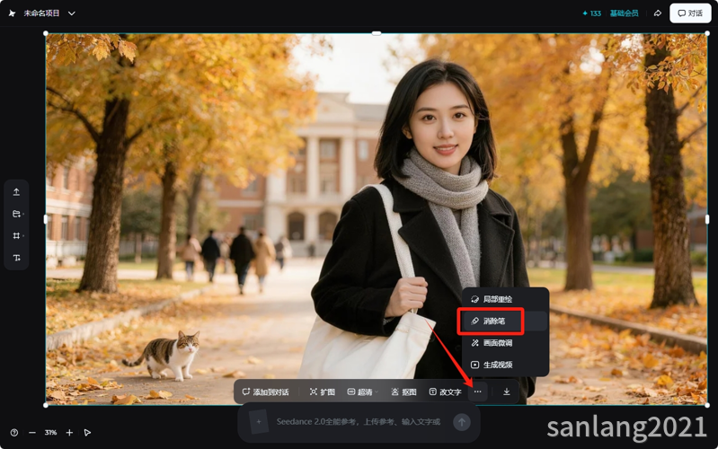 去画布编辑中的消除笔