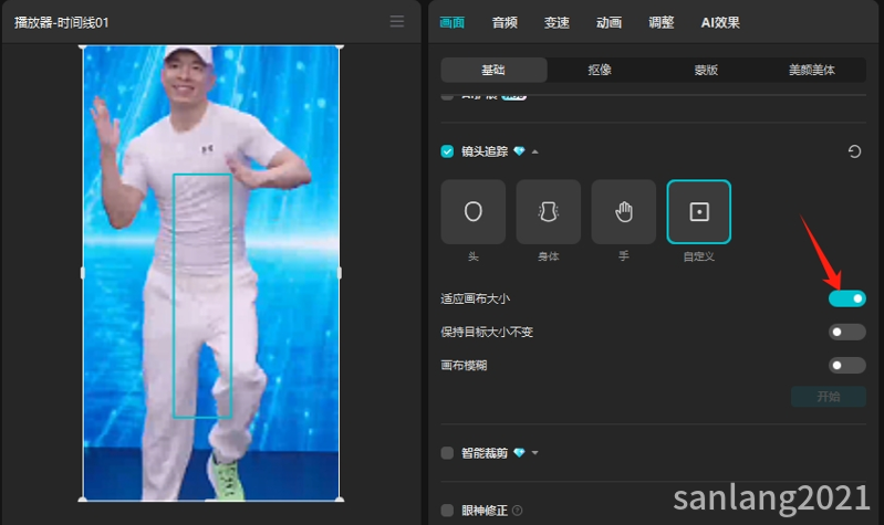 镜头追踪适应画布大小
